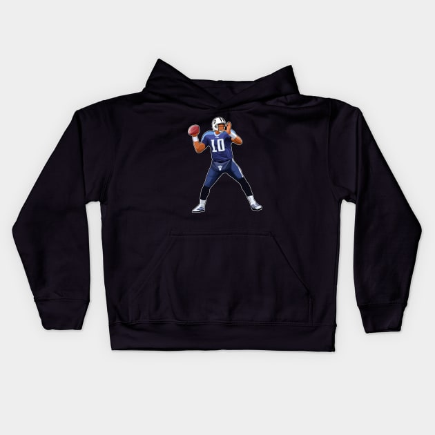 Vince Young #10 Throw A Pass Kids Hoodie by GuardWall17